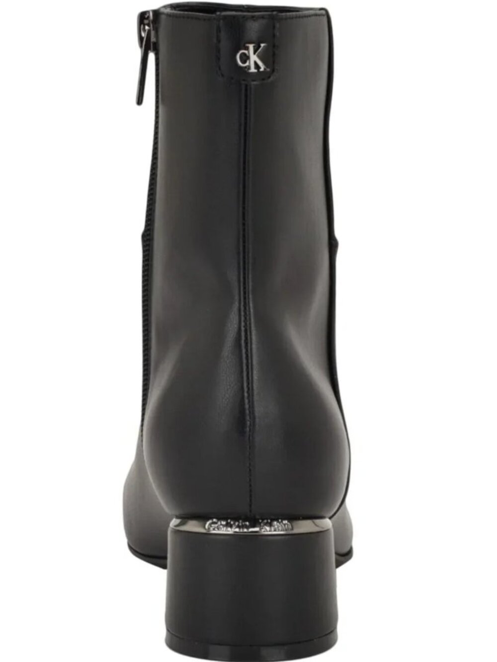 #22 Calvin Klein Women's Parry Block Heel Ankle Booties - Black Smooth - Picture 6 of 16